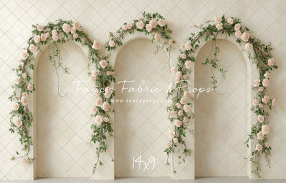 Cream Rose Courtyard - With Sweep Option