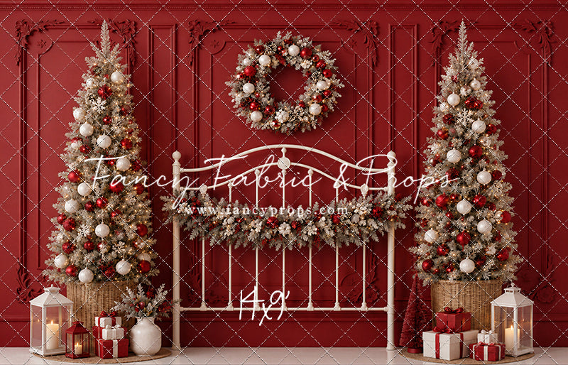 Crimson Holiday Headboard - with Sweep Option