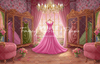 Dress Like A Princess - Pink Dress/Pink Curtains - With Sweep Option