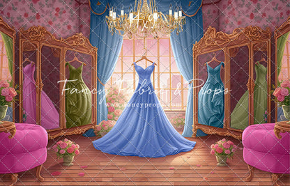 Dress Like A Princess - Dark Blue Dress - With Sweep Option