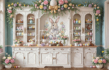 Easter Cupboard - Wood Floor - With Sweep Option