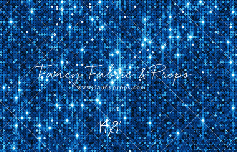 Electric Blue Glitz - With Solid Floor Sweep Option