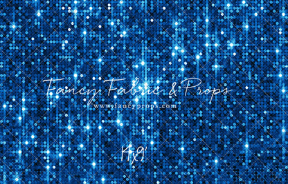 Electric Blue Glitz - With Solid Floor Sweep Option