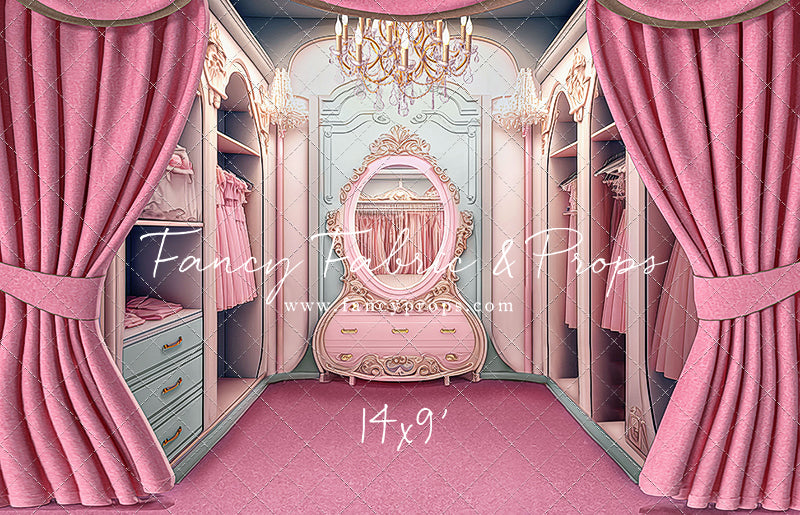 Elegant Armoire - Pink Floor Option - With Sweep Option