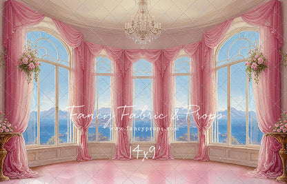 Elegant Summertime Mountain View - Marble Floor - With Sweep Option