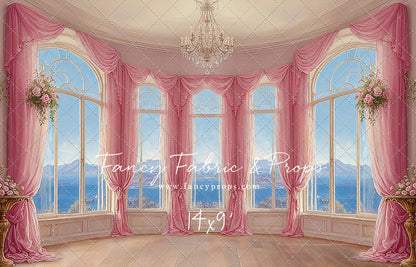 Elegant Summertime Mountain View - Wood Floor - With Sweep Option