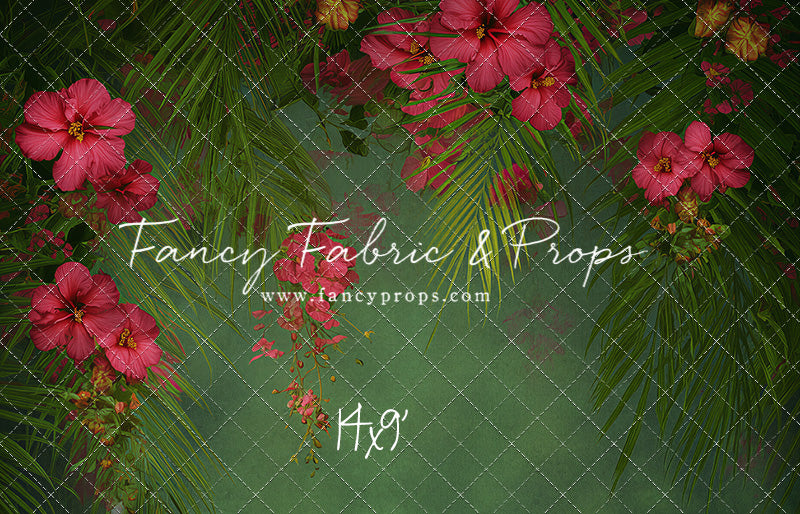 Emerald Hibiscus Haven - With Sweep Option