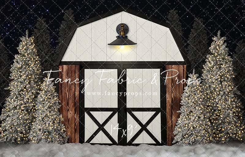 Modern Christmas Barn - With Light