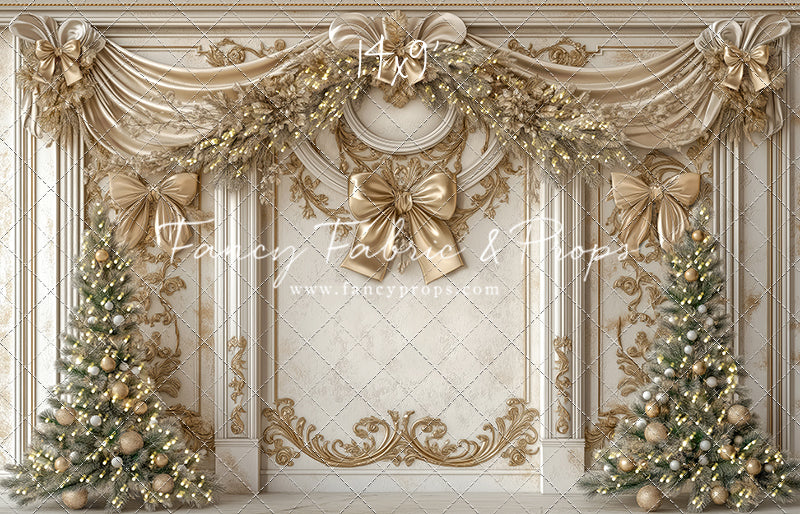 Fancy Gold Bow Wall - with Sweep Option