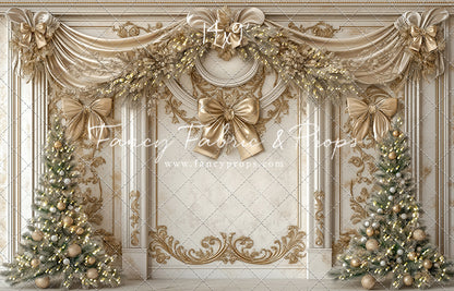 Fancy Gold Bow Wall - with Sweep Option