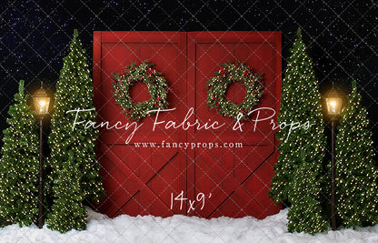 Fancy Red Barn Doors