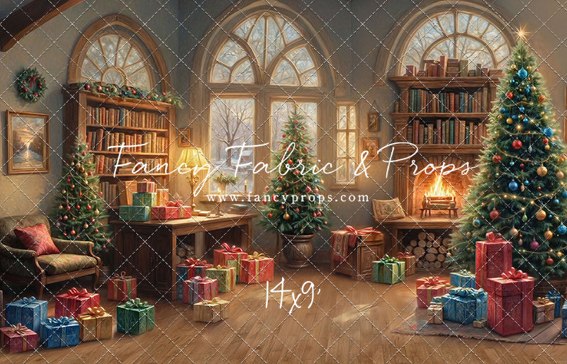 Festive Fireside Study - with Sweep Option