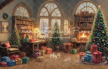 Festive Fireside Study - with Sweep Option