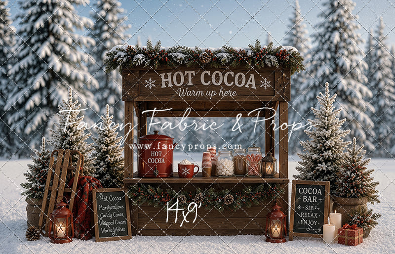 Frosted Forest Cocoa Cart - With Sweep Option
