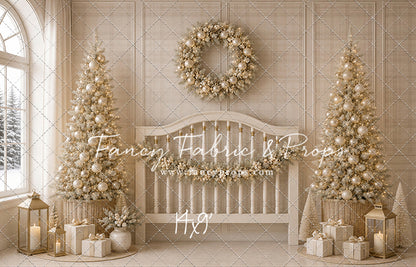 Frosted Holiday Headboard - with Sweep Option
