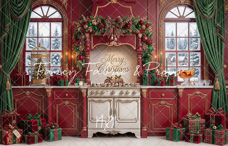 Gilded Cranberry Kitchen - With Sweep Option