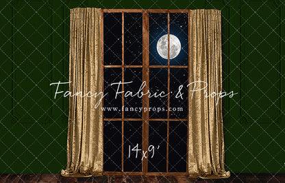 Gold & Green Wood Window