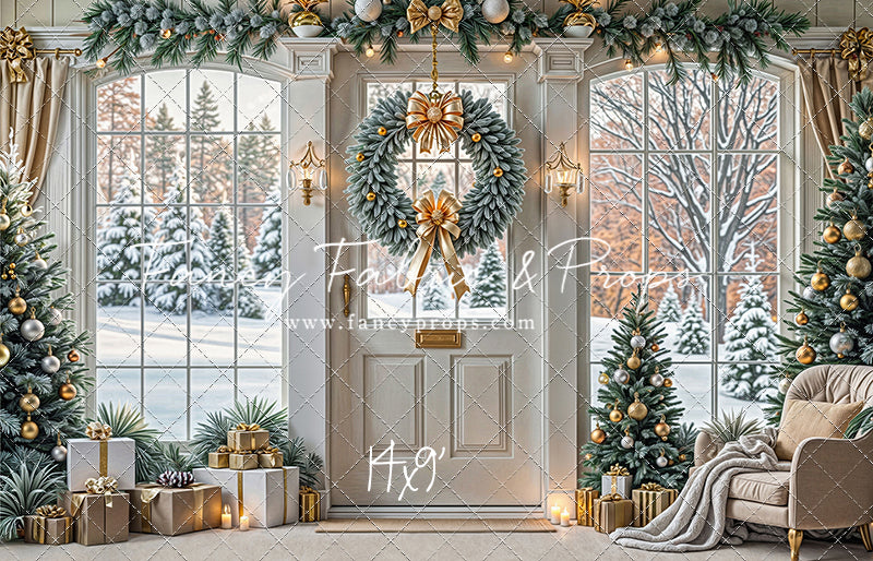 Golden Noel Entryway - with Sweep Option