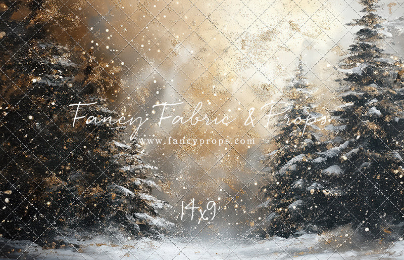 Golden Snowy Wonderland - With Sweep Option