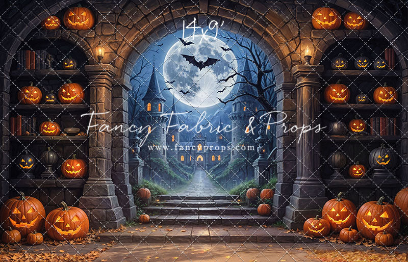 Gothic Halloween Gateway -Leaves Floor - With Sweep Option