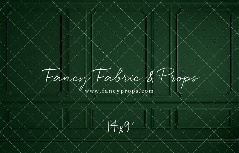 Holly Jolly Green Wainscoting Wall