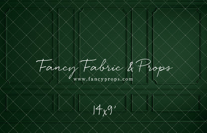 Holly Jolly Green Wainscoting Wall