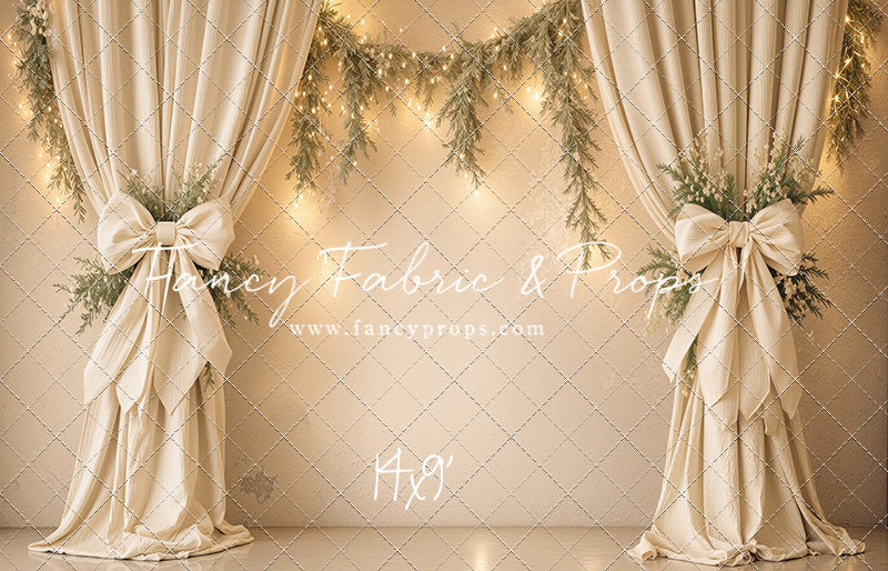 Ivory Christmas Curtain Call - With Sweep Option
