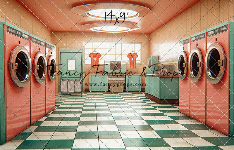 Laundry Day - Coral With Double Washers- With Sweep Option
