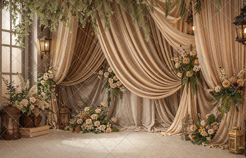 Olive Grove Drapes - With Sweep Option