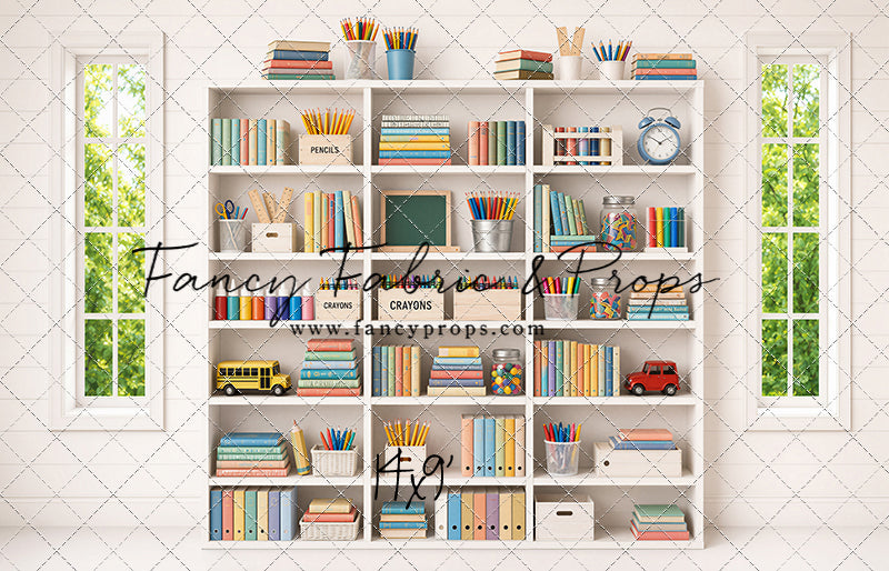 Pastel Classroom Bookshelf - With Sweep Option