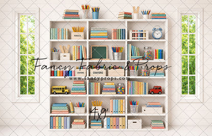 Pastel Classroom Bookshelf - With Sweep Option