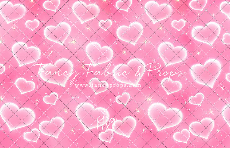 Pink Puffy Hearts - With Sweep Option