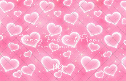 Pink Puffy Hearts - With Sweep Option