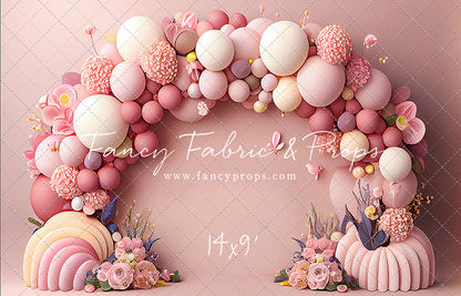 Pink Pumpkin Cascade - Balloon Arch