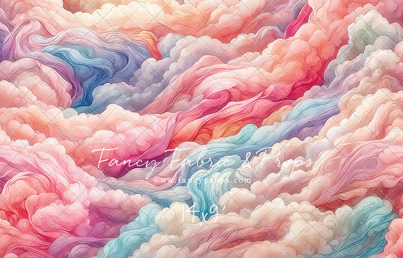 Pink Rainbow Cascading Clouds