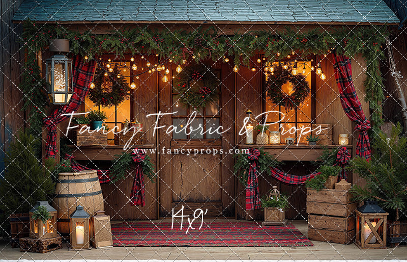 Plaid Cabin Porch - With Sweep Option