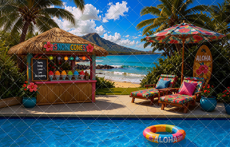 Poolside Snowcones - With Sweep Option