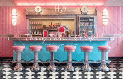 Rockin Retro Pastel Diner - With Sweep Option