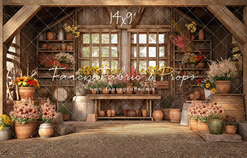 Rustic Greenhouse Blooms - With Sweep Option