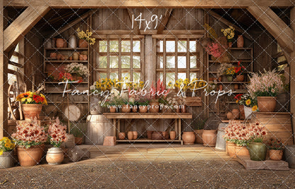 Rustic Greenhouse Blooms - With Sweep Option