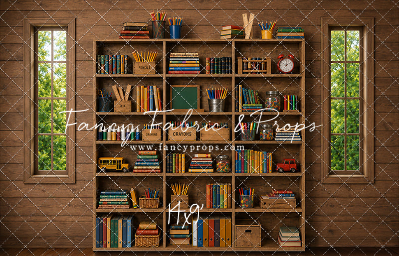 Rustic Schoolhouse Bookshelf - With Sweep Option
