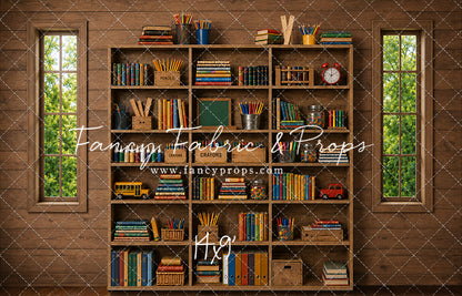 Rustic Schoolhouse Bookshelf - With Sweep Option