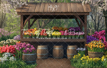 Rustic Spring Flower Stand - With Sweep Option