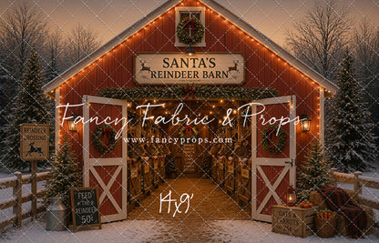 Santa's Nighttime Reindeer Barn - with Sweep Option