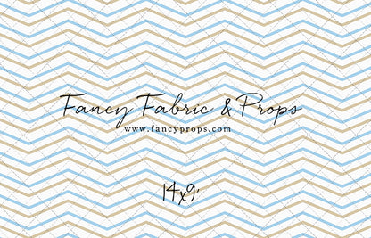 Simple Blue & Tan Chevron