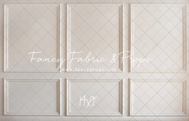 Simple Ivory Panel Wall - With Winter's Grace Floor Sweep Option