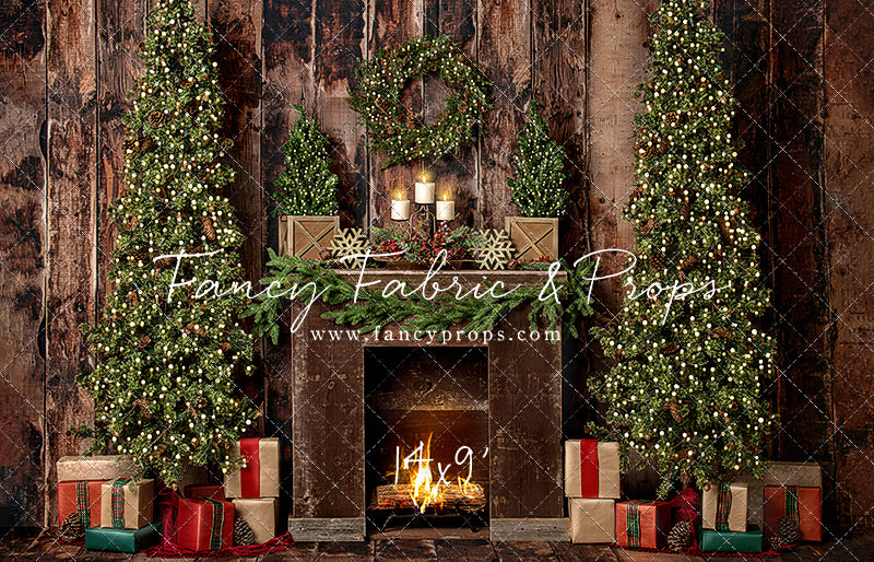 Simple Rustic Christmas Mantle