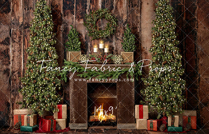 Simple Rustic Christmas Mantle