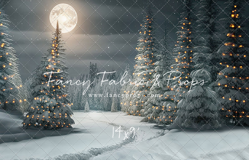 Snowy Road With Lights - with Sweep Option