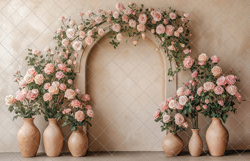 Soft Rose Arch - With Sweep Option